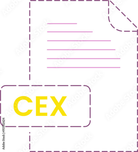 CEX icon black rounded dashed outline photo