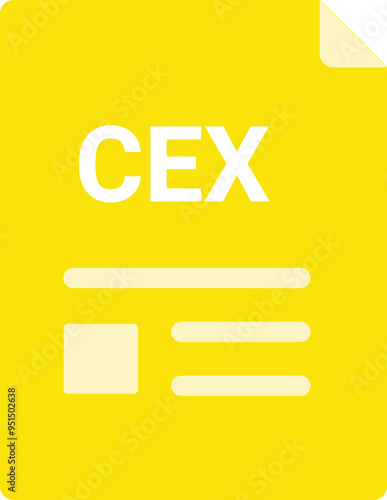 CEX file icon with symbol photo