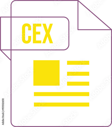 CEX icon inside transparent outline and sharp corners photo