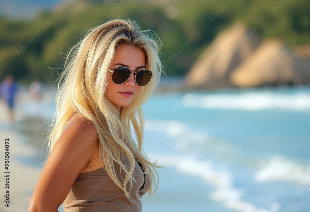 portrait of a person on the beach portrait of a person on the beach