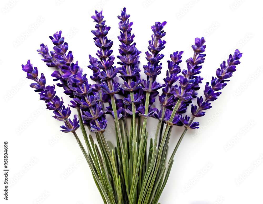 Fototapeta premium lavender flowers on a white background.