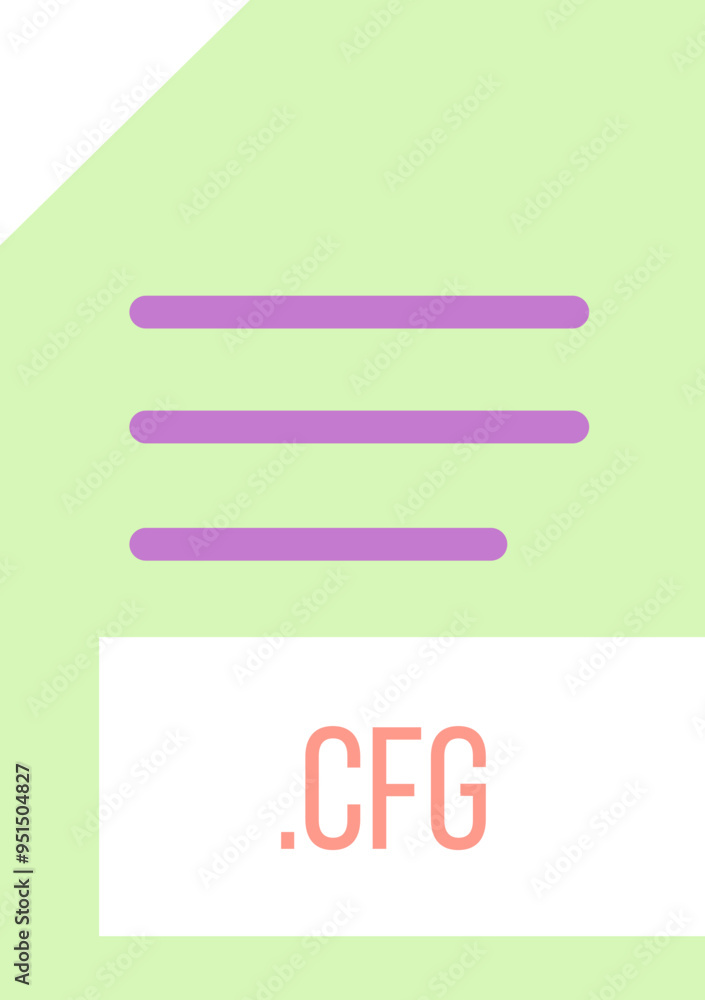 CFG File extension icon minimal colro fill CFG File extension icon minimal colro fill