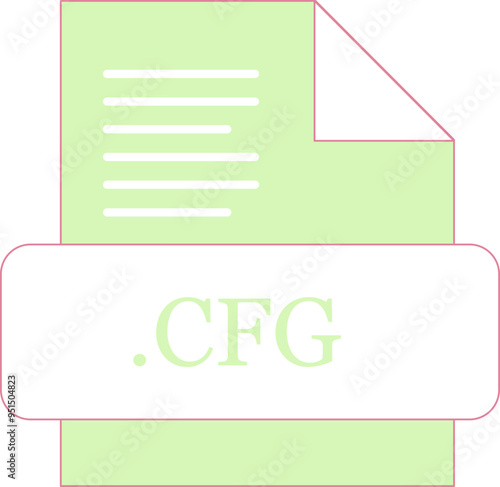 CFG File extension icon fill with minimal colors photo