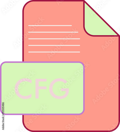 CFG Fille extension icon fIill and outline photo