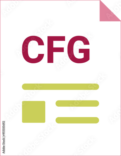 CFG with deep and minimal colors and folded icon