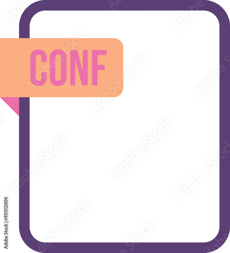 CONF File rectangular icon