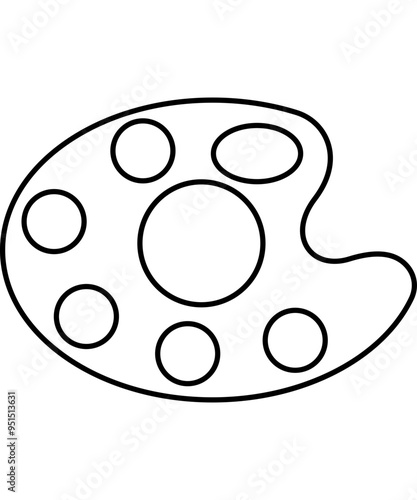 Palette Line Art
