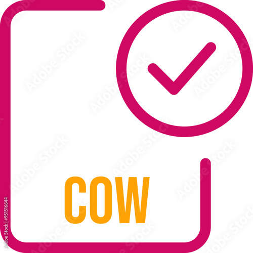 COW File icon with checked mark