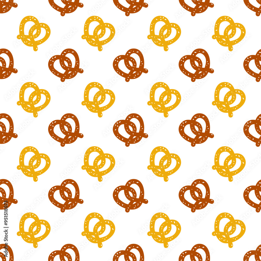 Festive Oktoberfest Seamless Pattern Design with Flat Cartoon Illustration Festive Oktoberfest Seamless Pattern Design with Flat Cartoon Illustration