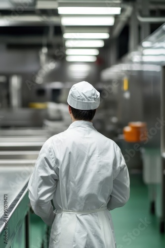 Chef at Work in a Commercial Kitchen