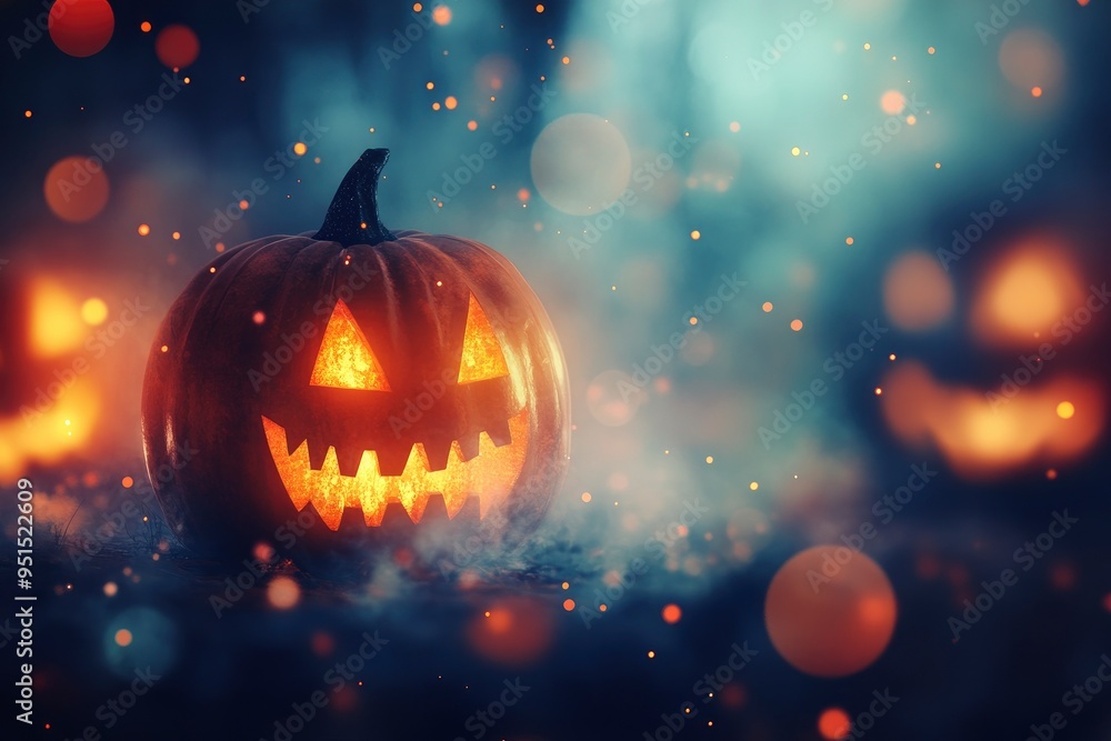 Eerie illustration of halloween day with bokeh and blur background. Premium illustration for banners, posters, greetings and Halloween celebrations with generative ai Eerie illustration of halloween day with bokeh and blur background. Premium illustration for banners, posters, greetings and Halloween celebrations with generative ai