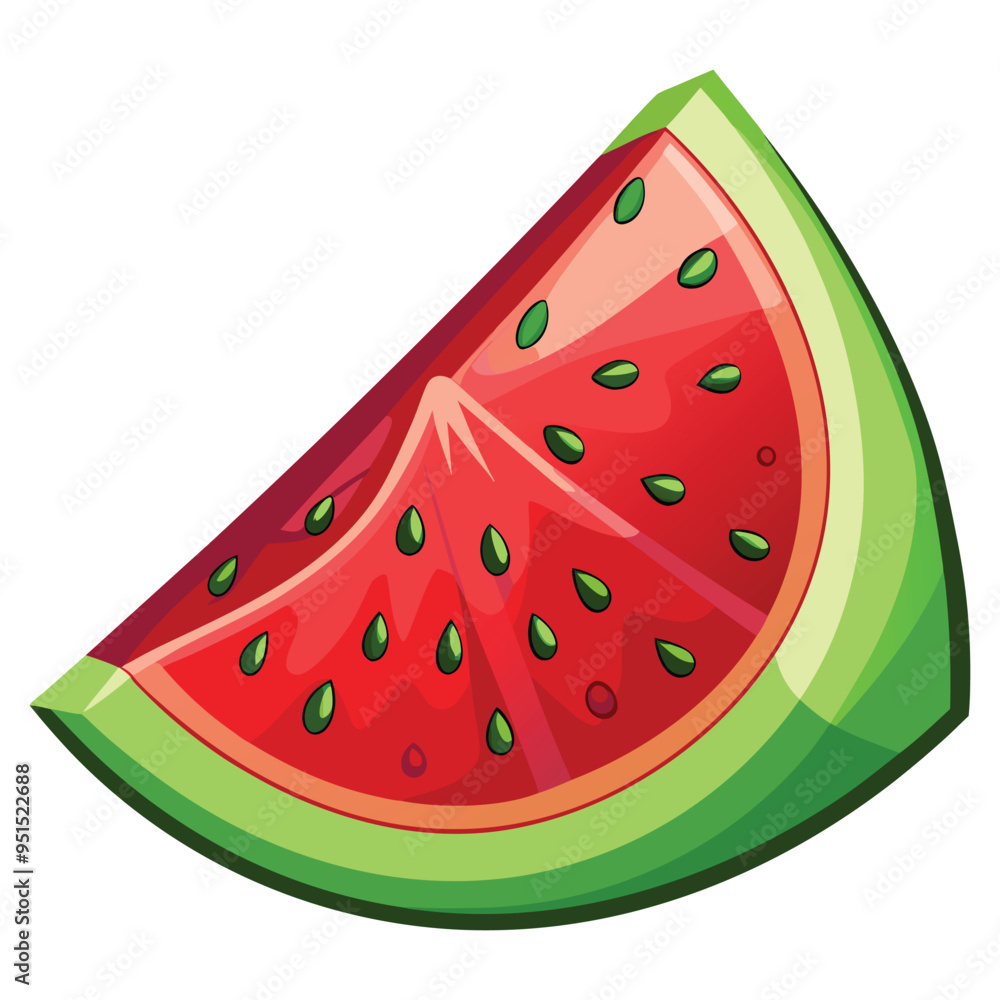 Sweet red watermelon slice on white background Sweet red watermelon slice on white background