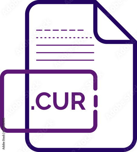 CUR File extension icon little dot and color fill