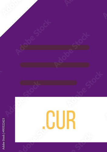 CUR File extension icon minimal colro fill