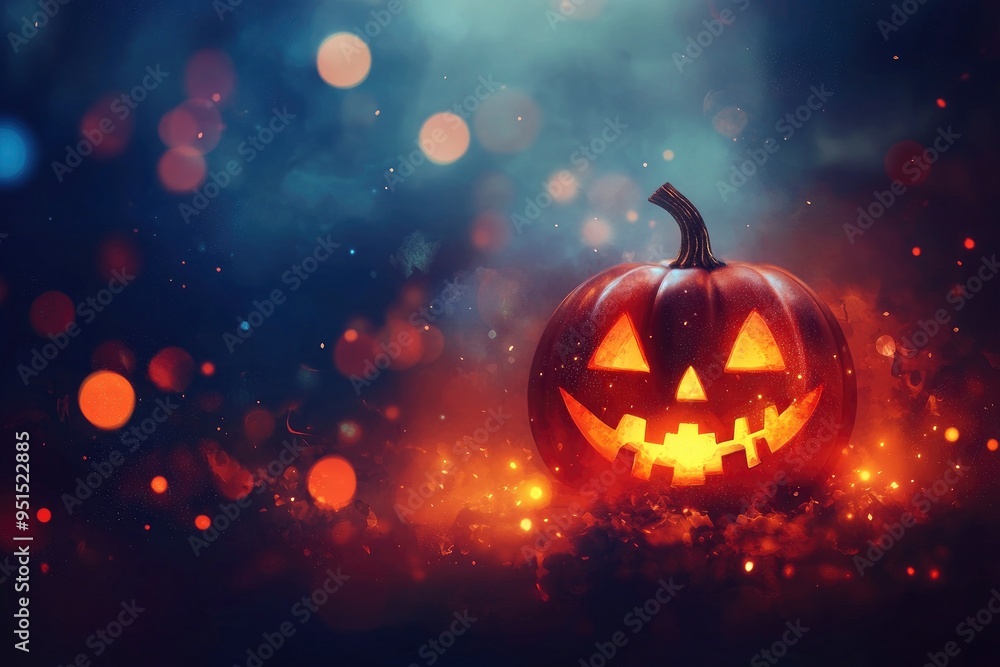 Eerie illustration of halloween day with bokeh and blur background. Premium illustration for banners, posters, greetings and Halloween celebrations with generative ai Eerie illustration of halloween day with bokeh and blur background. Premium illustration for banners, posters, greetings and Halloween celebrations with generative ai