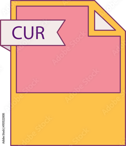 CUR File format icon minimal