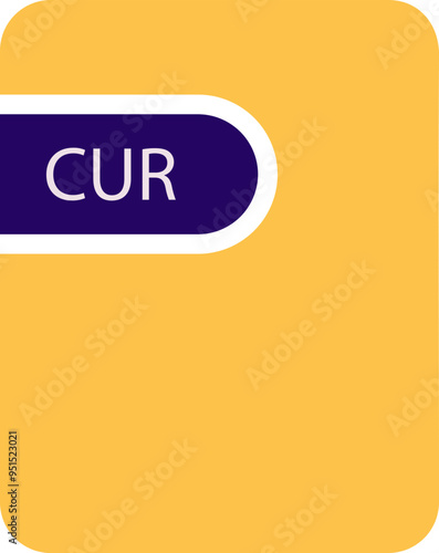 CUR File icon black fill and empty for symbol