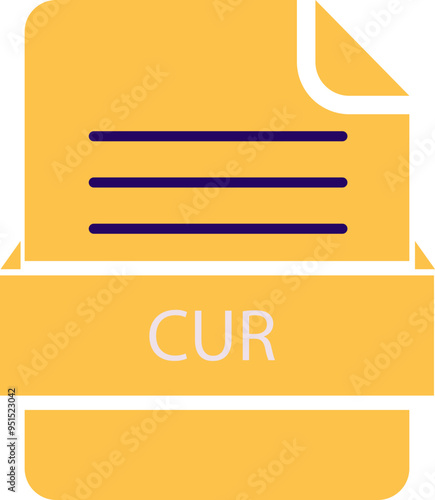 CUR File icon black color and lines