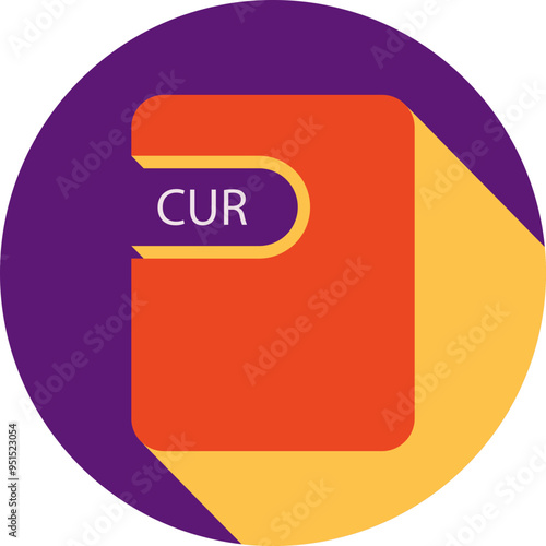 CUR File icon black shadow with rounded corners in circular shape