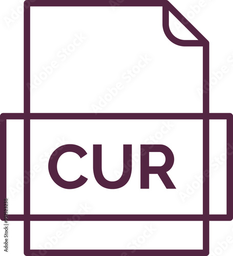 CUR File icon thick outline rounded corners