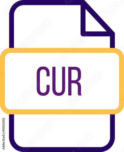 CUR File icon with bold outline