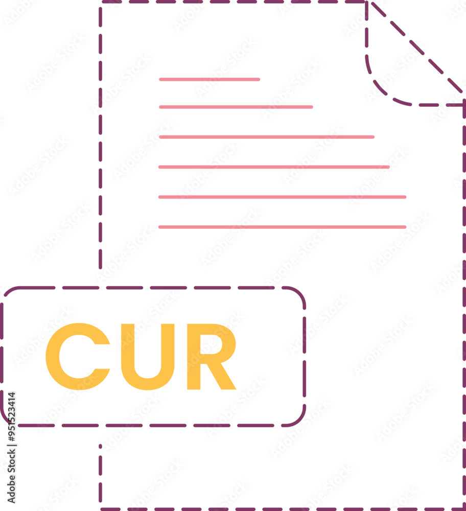 CUR icon black rounded dashed outline CUR icon black rounded dashed outline