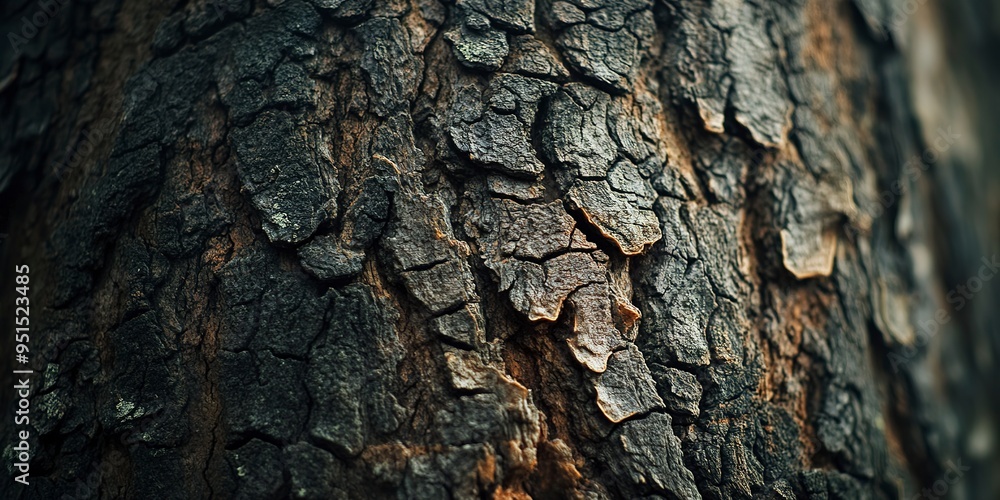 A macro shot of textured bark on a majestic oak tree in a mystical forest. A macro shot of textured bark on a majestic oak tree in a mystical forest.