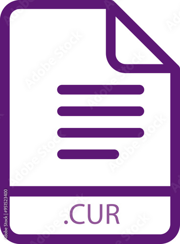 CUR File minimal icon with symbol
