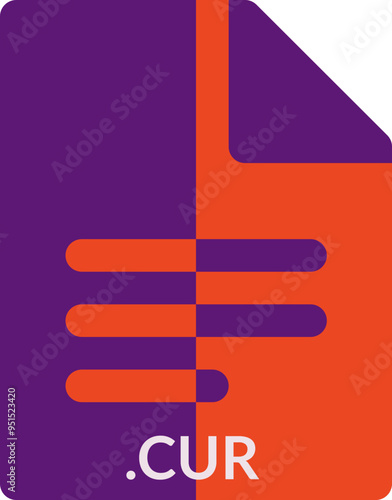 CUR icon 2 color combination  mixture