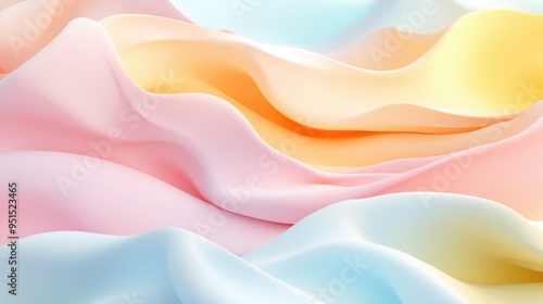 Abstract pastel colors 3d wave background. Abstract background in soft pastel colors