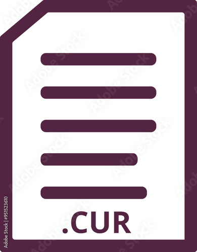 CUR line document icon