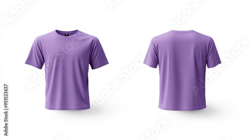 Lavender T-Shirt Front and Back View Generative AI