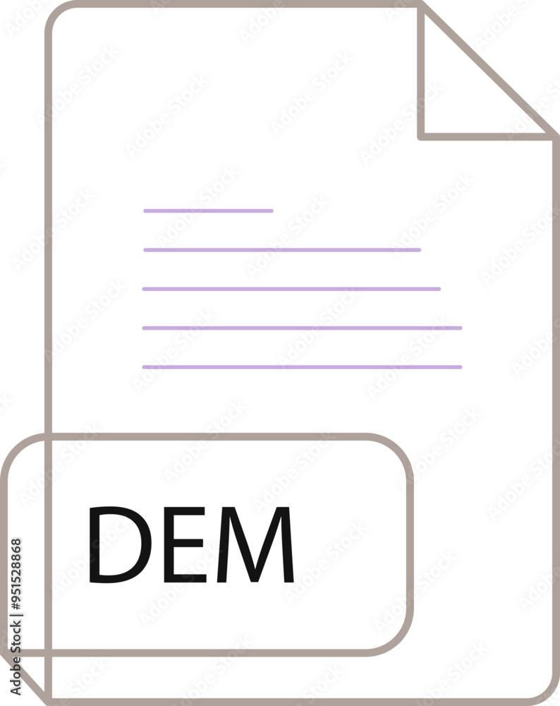 DEM File extension icobn crisp corners thick outline DEM File extension icobn crisp corners thick outline