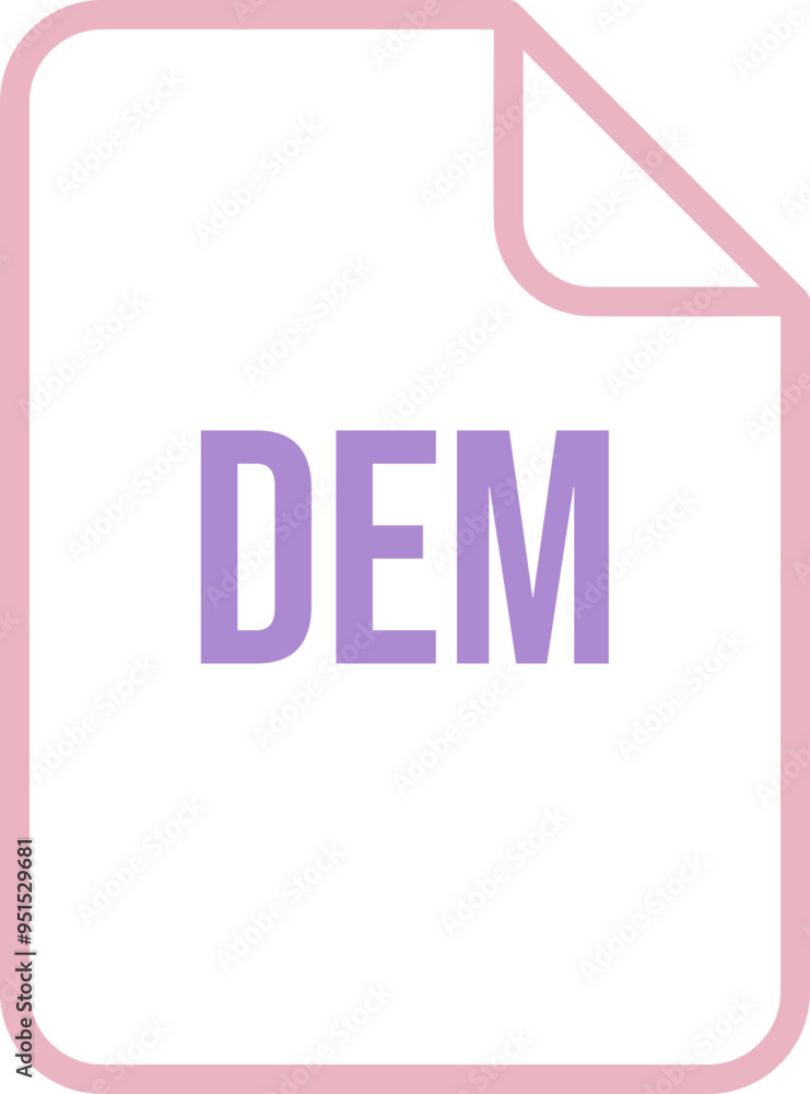 DEM File icon fill rounded corners bold outline DEM File icon fill rounded corners bold outline