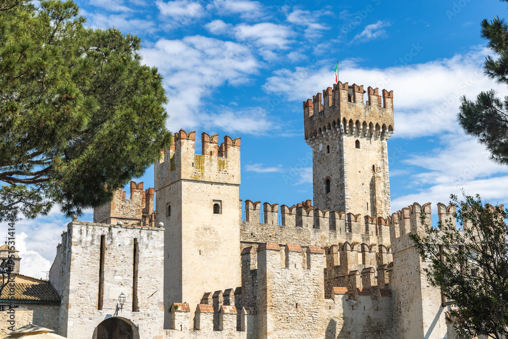 Scaligero Castle in historical centre of Sirmione, on Lake Garda, Italy, Europe. Scaligero Castle in historical centre of Sirmione, on Lake Garda, Italy, Europe.