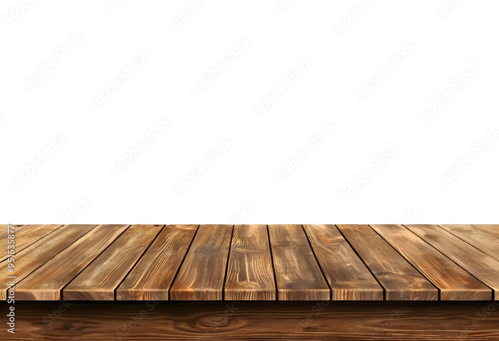 Realistic Wooden Tabletop or Surface Isolated on White Background for Product Display Mockups Realistic Wooden Tabletop or Surface Isolated on White Background for Product Display Mockups