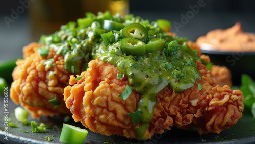 Crispy Fried Chicken with Spicy Green Chili Sambal Temptation photo