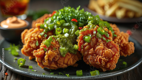 Crispy Fried Chicken with Spicy Green Chili Sambal Temptation photo