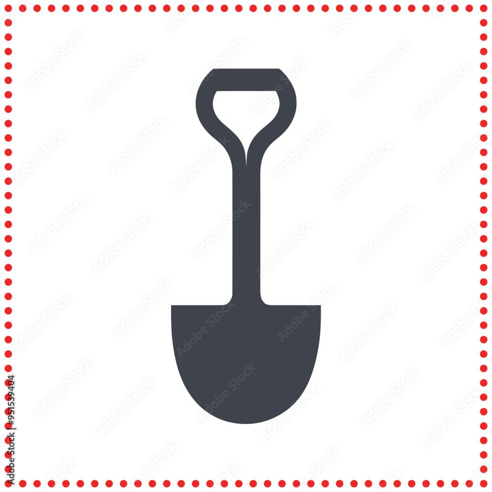 Classic Shovel Icon Vector Design Perfect for Construction Logos, Gardening Equipment, and Home Improvement Classic Shovel Icon Vector Design Perfect for Construction Logos, Gardening Equipment, and Home Improvement