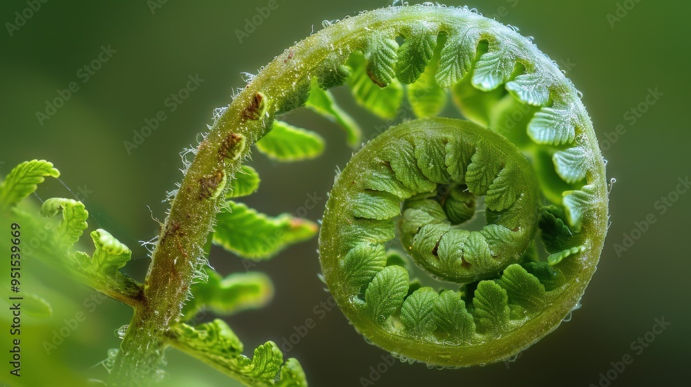 Detailed Fern Leaf with Fibonacci Sequence Detailed Fern Leaf with Fibonacci Sequence