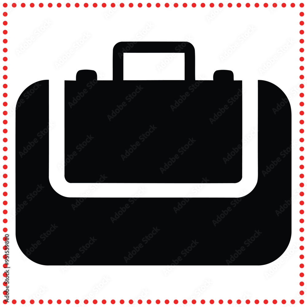 Bold Briefcase Vector Illustration Ideal for Business Presentations, Office Supplies, and Professional Logos Bold Briefcase Vector Illustration Ideal for Business Presentations, Office Supplies, and Professional Logos