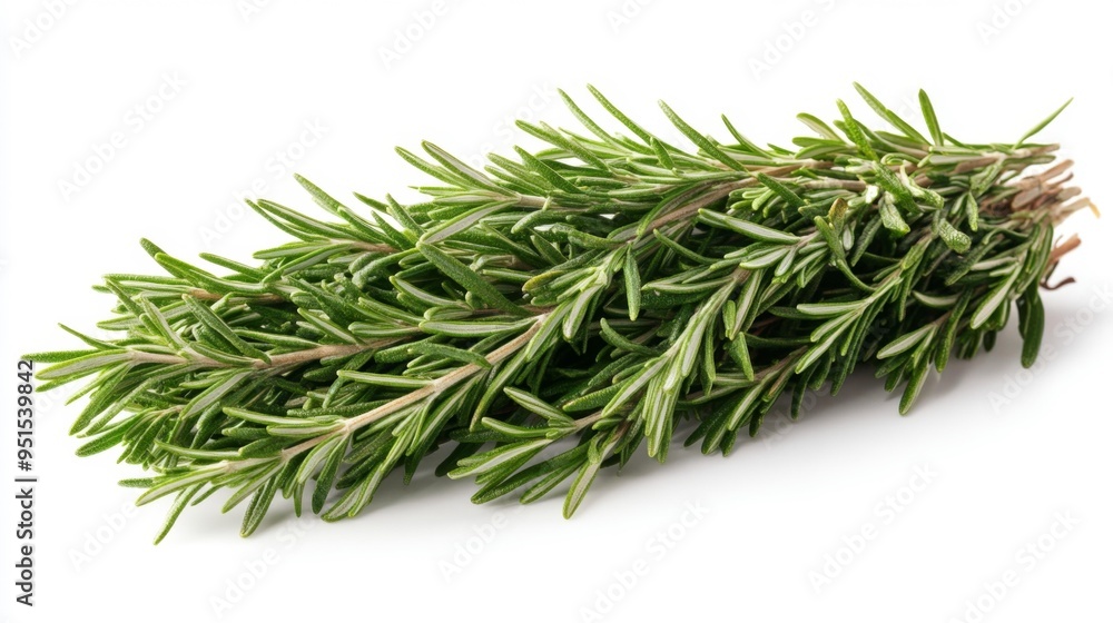 Fresh Rosemary Herb on White Background Generative AI Fresh Rosemary Herb on White Background Generative AI