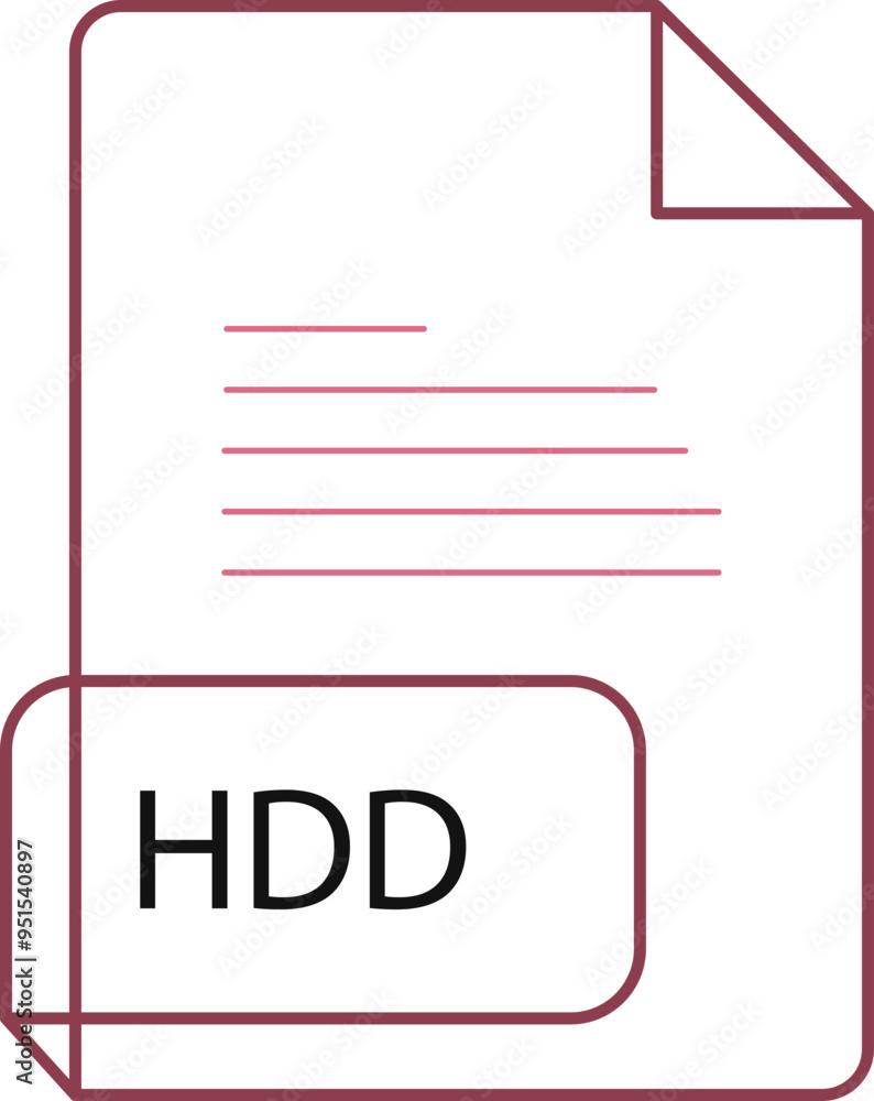 HDD File extension icobn crisp corners thick outline HDD File extension icobn crisp corners thick outline