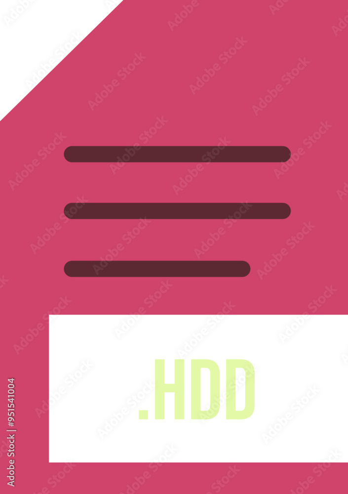 HDD File extension icon minimal colro fill HDD File extension icon minimal colro fill