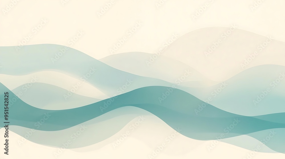 A smooth, flowing wave background with a clear, calm area for text A smooth, flowing wave background with a clear, calm area for text