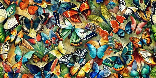 Colorful Butterflies Vibrant Nature Beautiful Insects Diversity Art