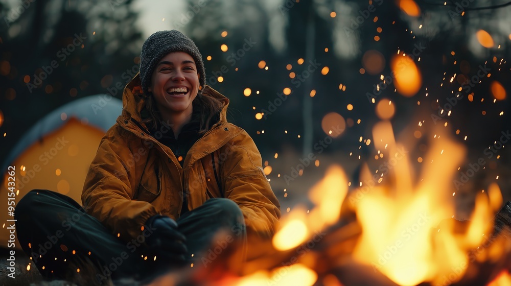 Happy Camper by the Fire Happy Camper by the Fire