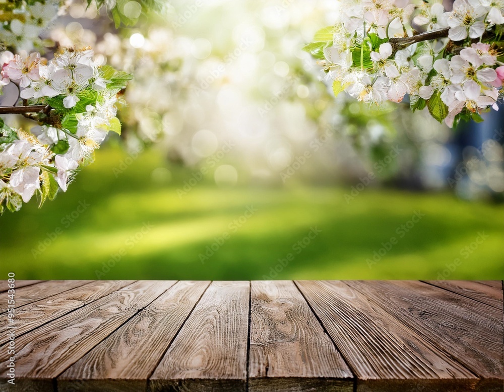 Spring Blossoms Behind Rustic Wooden Table
Spring Blossoms Behind Rustic Wooden Table