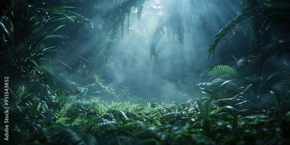 rain forest in the morning