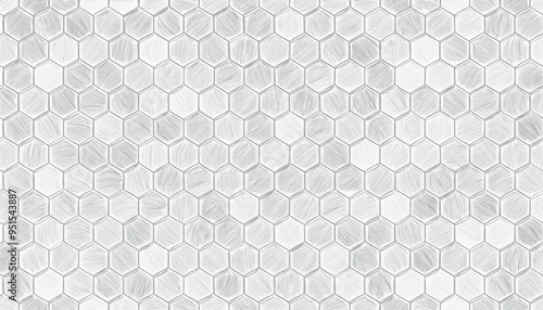 White 3D Hexagons Hight Technology Minimalist Abstract Modern Background. Sci-Fi Tech Hexagonal Blocks Structure Conceptual Light Wallpaper In Ultra Definition. Clear Blank Subtle Textured Banner 